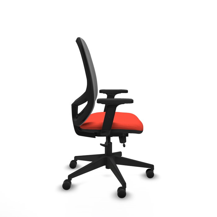 PIQUERAS Y CRESPO Silla de oficina Cilanco con mecanismo Sincro/Traslack Naranja y Gris