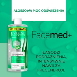 Eveline Facemed+ Agua Micelar Refrescante Y Suavizante Aloe Vera 400ml