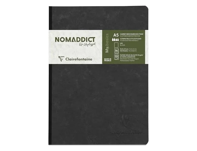 Clairefontaine Libreta age-bag negra de 96 hojas Clairefontaine Libreta age-bag negra de 96 hojas