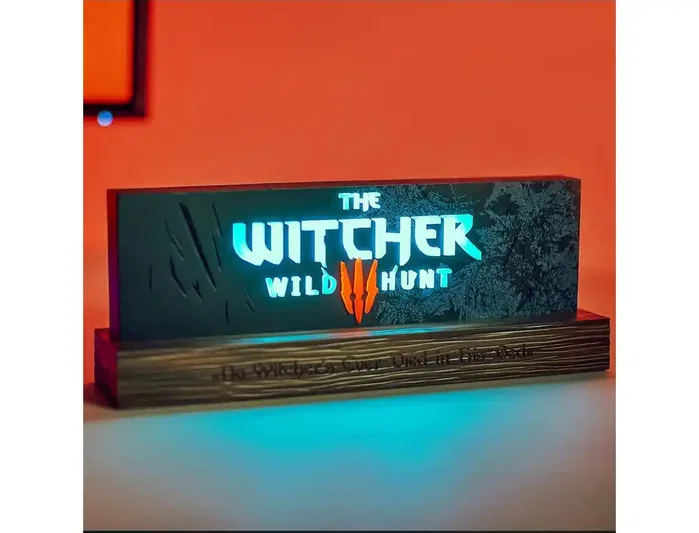 Neamedia Icons Lámpara LED The Witcher Wild Hunt Logo 22 cm