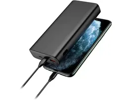 Veger Powerbank 20000mAh Negra 2USB-C/USB-A Batería Auxiliar con LEDs de Carga