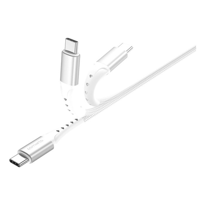 4smarts PrimeCord 541455 Cable USB-A a USB-C, 18W Carga Rápida, 1.5m, 0.48 Gbit/s, Blanco