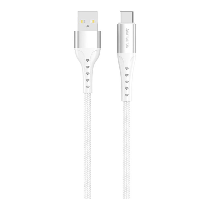 4smarts PrimeCord 541455 Cable USB-A a USB-C, 18W Carga Rápida, 1.5m, 0.48 Gbit/s, Blanco