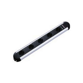 Bachmann Primo Regleta de Enchufes 5 Tomas, Aluminio, Distancia entre Tomas 85mm, Cable 1.75m