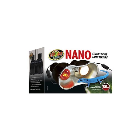 ZooMed Porta Lámparas Nano Dome Combo 80 W para Terrarios Pequeños y Reptiles Recién Nacidos ZooMed Porta Lámparas Nano Dome Combo 80 W para Terrarios Pequeños y Reptiles Recién Nacidos