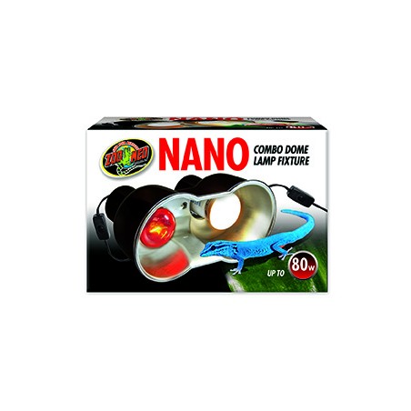ZooMed Porta Lámparas Nano Dome Combo 80 W para Terrarios Pequeños y Reptiles Recién Nacidos ZooMed Porta Lámparas Nano Dome Combo 80 W para Terrarios Pequeños y Reptiles Recién Nacidos