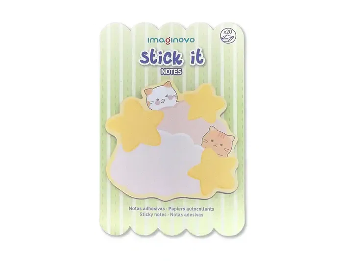 Imaginovo Bloc Notas Adhesivas 70x70 mm Nubes Fantasía 20 Hojas