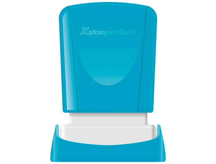 X'stamper Sello Quix Personalizable Q-04, Color Rojo, Medidas 11x25 mm, Preentintado Resistente al Agua