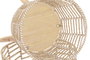 DKD Home Decor Set de 3 Maceteros de Fibra Trenzada y Madera