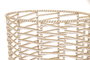 DKD Home Decor Set de 3 Maceteros de Fibra Trenzada y Madera