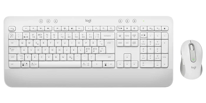 Logitech 920-011038 Teclado Inalámbrico Bluetooth QWERTY Nórdico Blanco con Ratón Incluido Logitech 920-011038 Teclado Inalámbrico Bluetooth QWERTY Nórdico Blanco con Ratón Incluido
