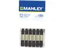 Manley Lápiz Cera Unicolor Negro n.30 Caja de 12 Unidades, Suave y Resistente a la Luz, Ideal para Superficies Porosas