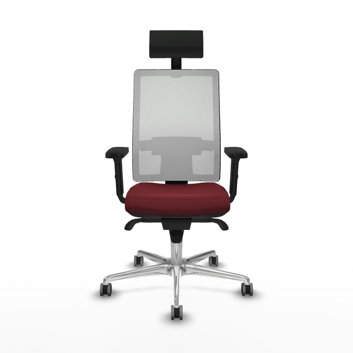 PIQUERAS Y CRESPO Silla de oficina Horna con mecanismo Sincro, Granate y Blanco PIQUERAS Y CRESPO Silla de oficina Horna con mecanismo Sincro, Granate y Blanco