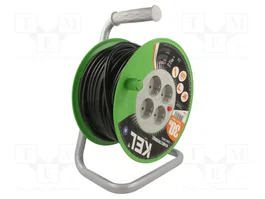 KEL Prolongador de alimentación H05VV-F 3G1,5mm2 30m negro