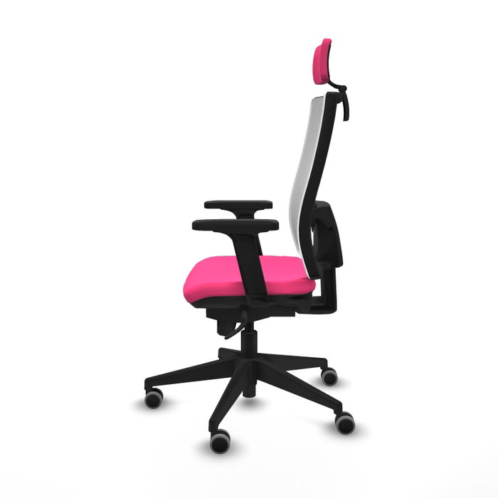PIQUERAS Y CRESPO Silla de oficina Horna Rosa y Blanco