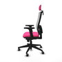PIQUERAS Y CRESPO Silla de oficina Horna Rosa y Blanco
