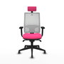 PIQUERAS Y CRESPO Silla de oficina Horna Rosa y Blanco