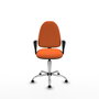 PIQUERAS Y CRESPO Silla de oficina Aýna color naranja con brazos fijos
