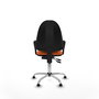 PIQUERAS Y CRESPO Silla de oficina Aýna color naranja con brazos fijos