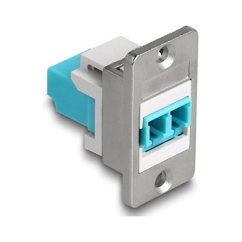 DeLOCK 90888 Adaptador Panel Mount LC Duplex Hembra a LC Duplex Hembra - Color Aguamarina, Plata, Blanco DeLOCK 90888 Adaptador Panel Mount LC Duplex Hembra a LC Duplex Hembra - Color Aguamarina, Plata, Blanco