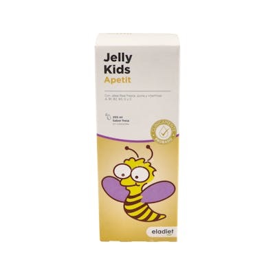 ELADIET Jelly Kids Apetit Jarabe para Abrir el Apetito en Niños con Jalea Real, Quina y Vitaminas, Sabor Fresa, 250 ml ELADIET Jelly Kids Apetit Jarabe para Abrir el Apetito en Niños con Jalea Real, Quina y Vitaminas, Sabor Fresa, 250 ml