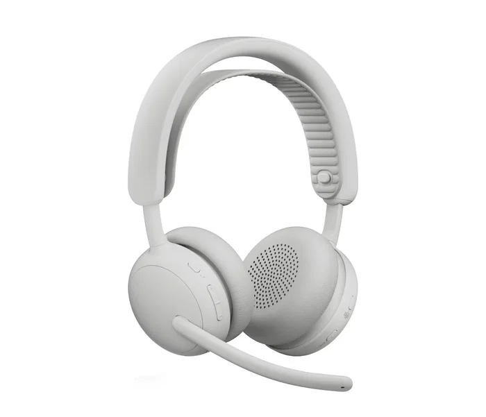 Logitech Zone Wireless 2 ES Auriculares Diadema Inalámbricos Bluetooth 5.3 para Negocios con Reducción Activa de Ruido, USB-C, Hasta 25h Autonomía, Blanco