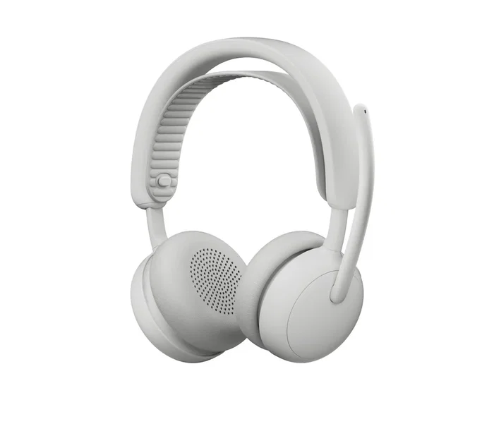Logitech Zone Wireless 2 ES Auriculares Diadema Inalámbricos Bluetooth 5.3 para Negocios con Reducción Activa de Ruido, USB-C, Hasta 25h Autonomía, Blanco
