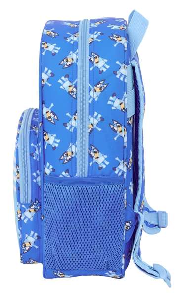 Safta Mochila Infantil Adapt.Carro Bluey "Let's Play" 26x34x11 Cm