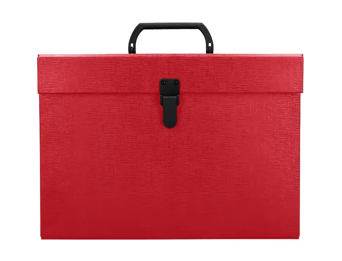 Liderpapel Maletín Clasificadora Fuelle con 19 Departamentos Rojo