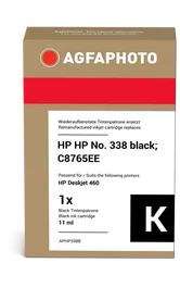 Agfa Photo 338 Negro Cartucho de Tinta Compatible HP (C8765EE) ~480 Páginas APHP338B