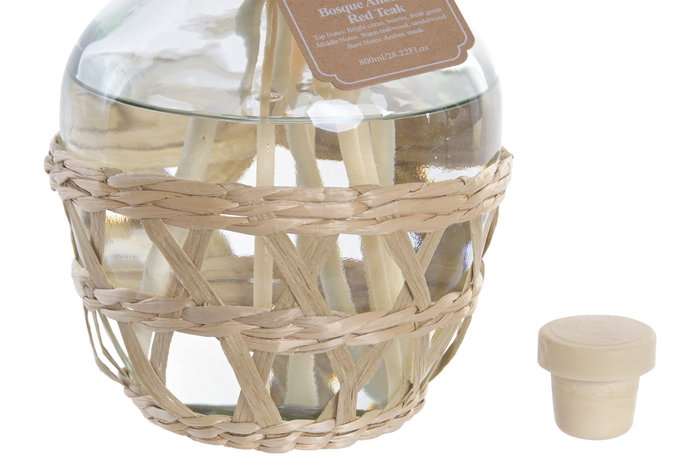 DKD Home Decor Ambientador Mikado Cristal Aroma Bosque 800 ml