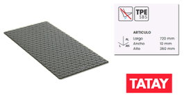 TATAY Alfombra de Baño Diamond SBS/Gris 72 x 36 cm