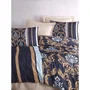 Juego de cama 220x240 cm + 2 fundas de almohada 60x60 cm 100% poliéster microsatín Azul ASI8684282835097