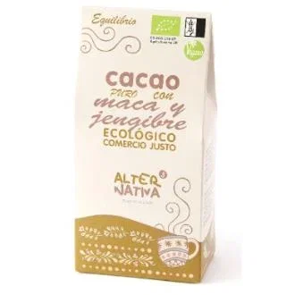 ALTERNATIVA 3 Polvo de Cacao con Maca y Jengibre Bio 125 g, Ecológico y de Comercio Justo, 0% Azúcar Añadido ALTERNATIVA 3 Polvo de Cacao con Maca y Jengibre Bio 125 g, Ecológico y de Comercio Justo, 0% Azúcar Añadido