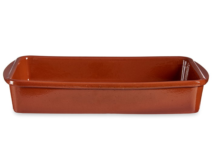 La Dehesa Fuente Rectangular 32 x 23 cm Barro Refractario Color Miel (Set de 8)