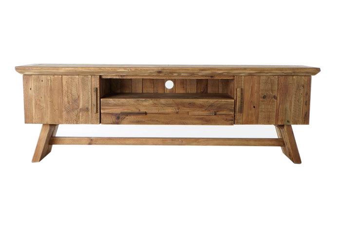 DKD Home Decor Mueble TV Estilo Alpino Natural Madera Reciclada 180x45x60 cm DKD Home Decor Mueble TV Estilo Alpino Natural Madera Reciclada 180x45x60 cm