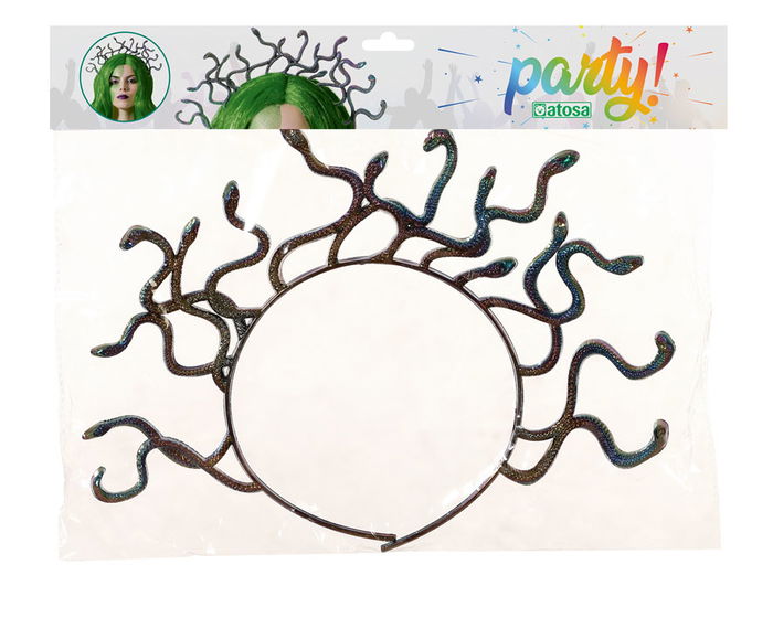 Diadema Con Serpientes Multicolor Estilo Medusa Mujer Adulta