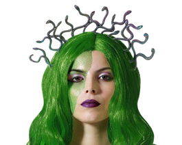 Diadema Con Serpientes Multicolor Estilo Medusa Mujer Adulta