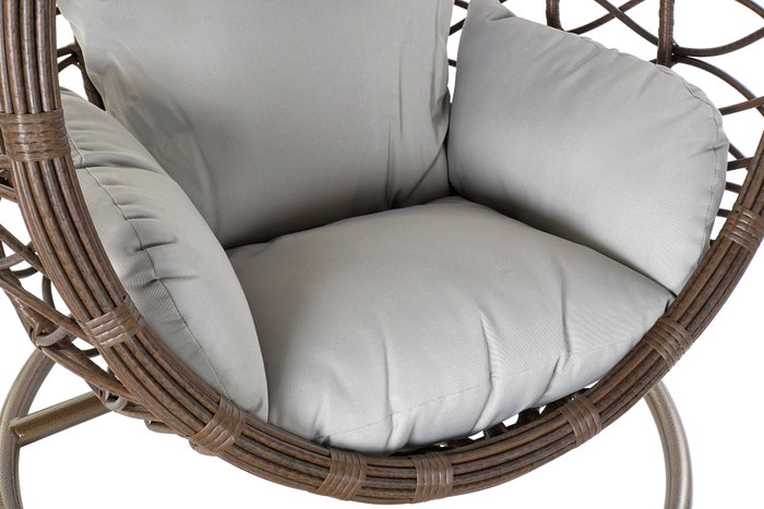 DKD Home Decor Sillón Colgante Breeze para Terraza y Jardín, Marrón y Gris, 100 x 78 x 120 cm DKD Home Decor Sillón Colgante Breeze para Terraza y Jardín, Marrón y Gris, 100 x 78 x 120 cm