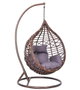 DKD Home Decor Sillón Colgante Breeze para Terraza y Jardín, Marrón y Gris, 100 x 78 x 120 cm