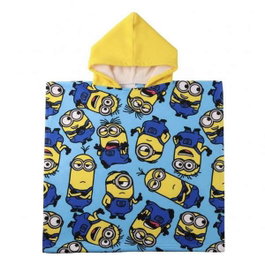 CERDÁ Poncho de toalla Minions de microfibra multicolor