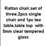 DKD Home Decor Set de 3 Mesas para Terraza y Jardín en Ratán Sintético, Marrón Claro y Blanco