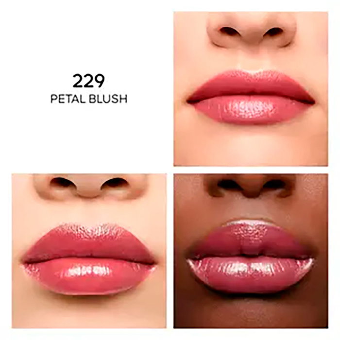 Guerlain KissKiss Shine Bloom Bálsamo Labial #229-Petal Blush - 95% Ingredientes Naturales, Hidratación 24h, Brillo Acuático - 3.2 g