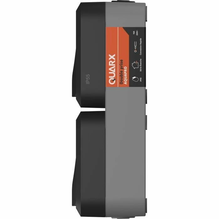 QUARX Aqua Pro Toma doble vertical exterior IP55 250V 16A