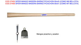 SIFER Mango de Madera Barnizada Picachon 90x51