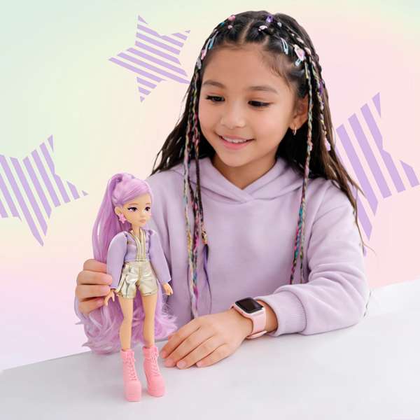 Imc Toys Muñeca K-Pop Idol Fashion Nari 26 cm con 2 Prendas de Ropa, Zapatos y 3 Accesorios Personalizados