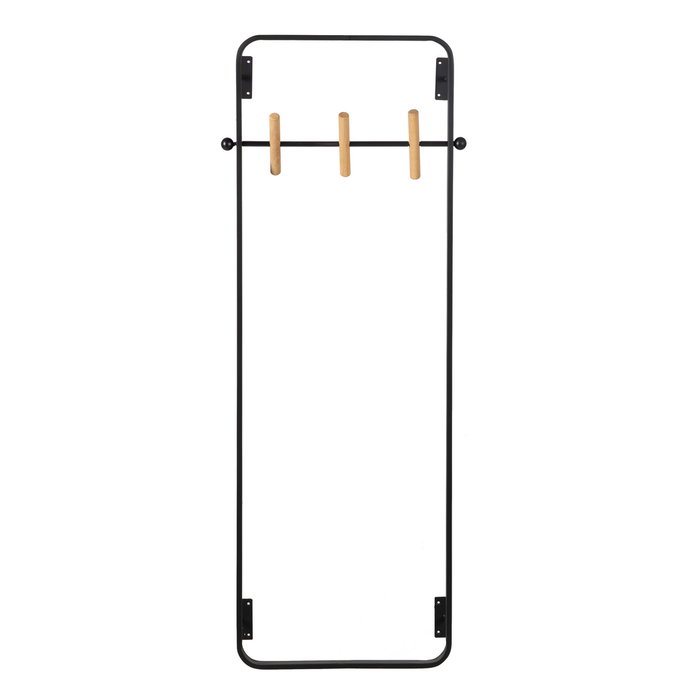 Perchero Negro Metal Decoración 45 X 7 X 120 cm
