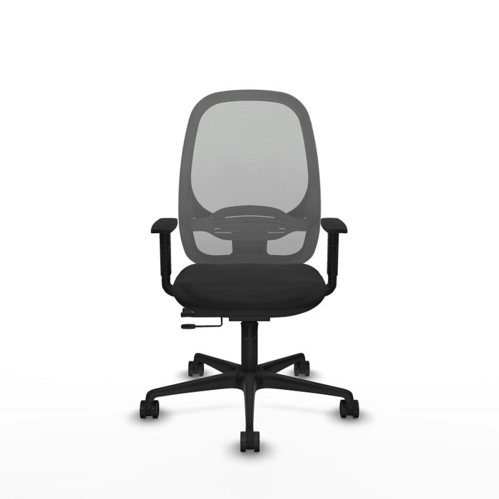 PIQUERAS Y CRESPO Silla de oficina Cilanco con mecanismo Sincro/Traslack, Negro y Gris