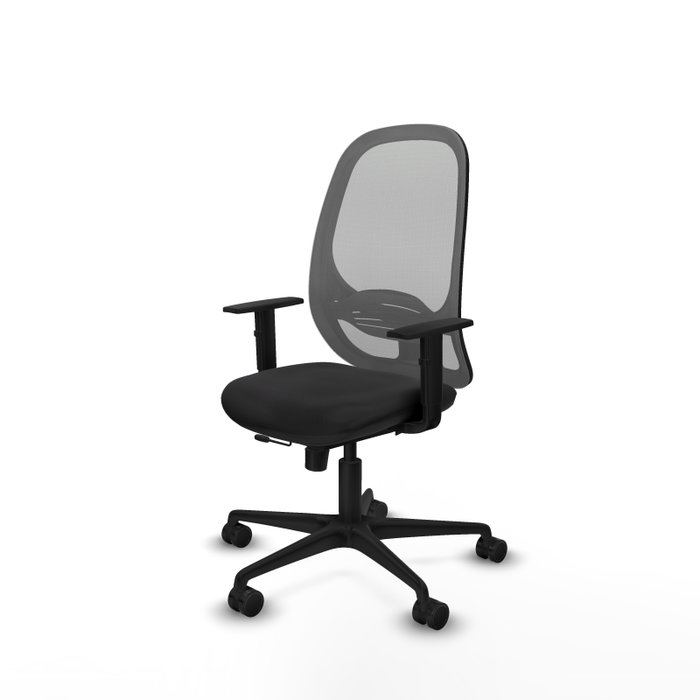 PIQUERAS Y CRESPO Silla de oficina Cilanco con mecanismo Sincro/Traslack, Negro y Gris