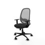 PIQUERAS Y CRESPO Silla de oficina Cilanco con mecanismo Sincro/Traslack, Negro y Gris